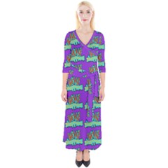 Jaw Dropping Comic Big Bang Poof Quarter Sleeve Wrap Maxi Dress by DinzDas