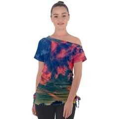  Brushstroke Skies Tie-up Tee