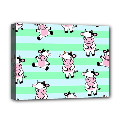 Cow Pattern Deluxe Canvas 16  X 12  (stretched)  by designsbymallika