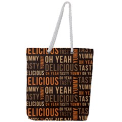 When Food Is Love Full Print Rope Handle Tote (large) by designsbymallika