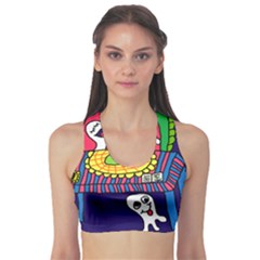 Circus Ghosts Digital Sports Bra by snowwhitegirl