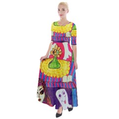 Circus Ghosts Half Sleeves Maxi Dress by snowwhitegirl