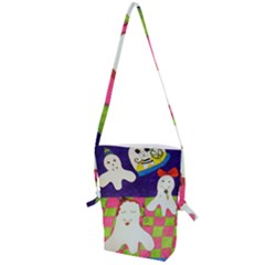 Circus Ghosts Sing Folding Shoulder Bag by snowwhitegirl