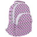 Headphones Girl Pink Rounded Multi Pocket Backpack View2