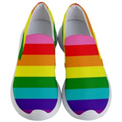 Original 8 Stripes Lgbt Pride Rainbow Flag Women s Lightweight Slip Ons by yoursparklingshop