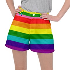 Original 8 Stripes Lgbt Pride Rainbow Flag Ripstop Shorts by yoursparklingshop