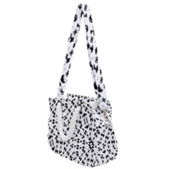 Black And White Ethnic Print Rope Handles Shoulder Strap Bag by dflcprintsclothing