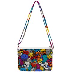 Graffiti Characters Seamless Pattern Double Gusset Crossbody Bag by Amaryn4rt