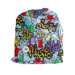 Graffiti Characters Seamless Pattern Drawstring Pouch (2xl) by Amaryn4rt