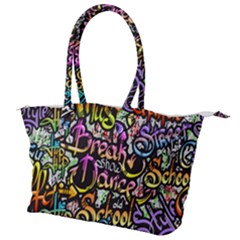 Graffiti Word Seamless Pattern Canvas Shoulder Bag by Amaryn4rt