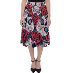 Vintage Day Dead Seamless Pattern Classic Midi Skirt