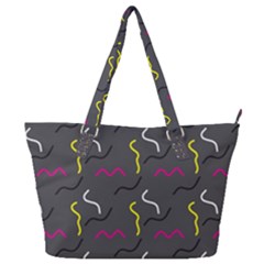 Gray Pattern Full Print Shoulder Bag by Saptagram