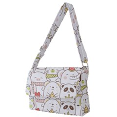 Cute-baby-animals-seamless-pattern Full Print Messenger Bag (l) by Sobalvarro