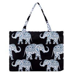 Elephant-pattern-background Zipper Medium Tote Bag by Sobalvarro