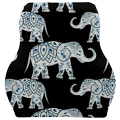 Elephant-pattern-background Car Seat Velour Cushion  by Sobalvarro