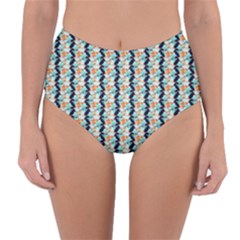 Geometry Colors Reversible High-waist Bikini Bottoms