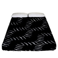 Black And White Geo Print Fitted Sheet (king Size)