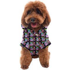 Blue Haired Girl Pattern Black Dog Coat