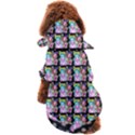 Blue Haired Girl Pattern Black Dog Coat View2