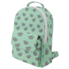 Zodiac Bat Pink Mint Flap Pocket Backpack (small) by snowwhitegirl