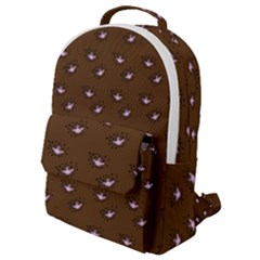 Zodiac Bat Pink Brown Flap Pocket Backpack (small) by snowwhitegirl