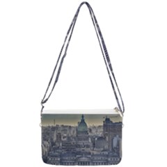 Buenos Aires Argentina Cityscape Aerial View Double Gusset Crossbody Bag by dflcprintsclothing