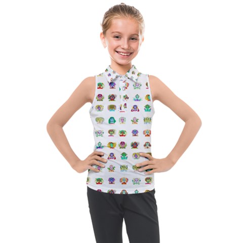 All The Aliens Teeny Kids  Sleeveless Polo Tee by ArtByAng