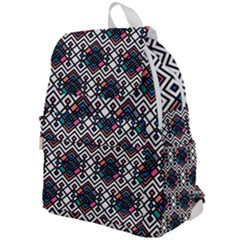 Boho Geometric Top Flap Backpack by tmsartbazaar