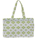 Bright Leaves Motif Print Pattern Design Canvas Work Bag View1