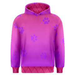 Purple Paw Prints Men s Overhead Hoodie by Steampunkkittie