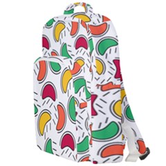 Geometric Fruity Double Compartment Backpack by tmsartbazaar