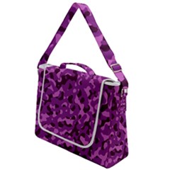 Dark Purple Camouflage Pattern Box Up Messenger Bag by SpinnyChairDesigns