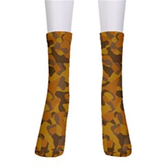 Brown And Orange Camouflage Men s Crew Socks by SpinnyChairDesigns