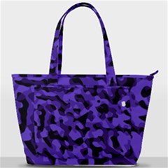 Purple Black Camouflage Pattern Back Pocket Shoulder Bag  by SpinnyChairDesigns