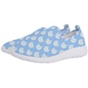 Cute Cat Faces White and Blue  Men s Slip On Sneakers View2