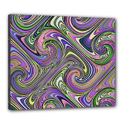 Abstract Art Purple Swirls Pattern Canvas 24  X 20  (stretched) by SpinnyChairDesigns