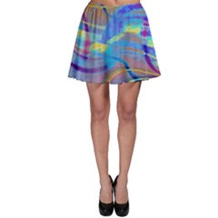 Infinity Painting Blue Skater Skirt by DinkovaArt