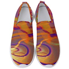 Infinity Painting Orange Men s Slip On Sneakers by DinkovaArt