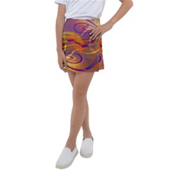 Infinity Painting Orange Kids  Tennis Skirt by DinkovaArt