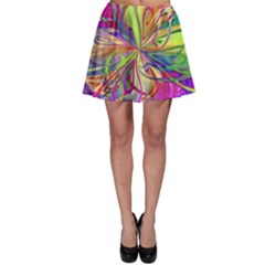 Rainbow Painting Pattern 4 Skater Skirt by DinkovaArt