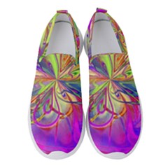 Rainbow Painting Pattern 4 Women s Slip On Sneakers by DinkovaArt