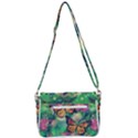 Watercolor Monarch Butterflies Shoulder Bag with Back Zipper View3