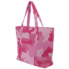 Camo Pink Zip Up Canvas Bag by MooMoosMumma