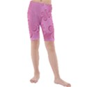 Pink Intricate Swirls Pattern Kids  Mid Length Swim Shorts View1