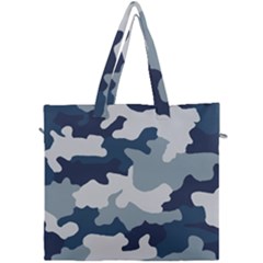 Camo Blue Canvas Travel Bag by MooMoosMumma