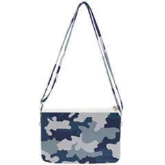 Camo Blue Double Gusset Crossbody Bag by MooMoosMumma