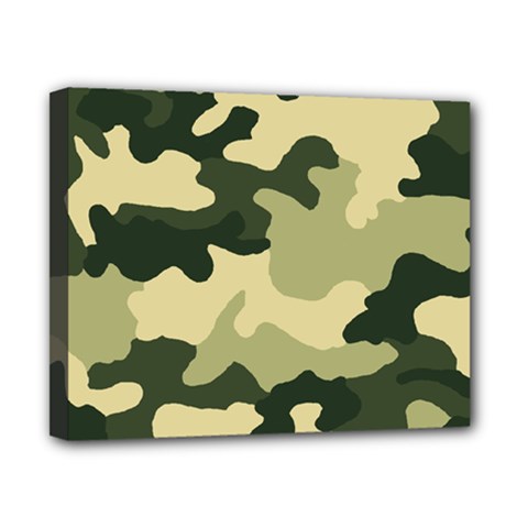 Camo Green Canvas 10  X 8  (stretched) by MooMoosMumma