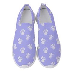 Animal Cat Dog Paw Prints Pattern Women s Slip On Sneakers by SpinnyChairDesigns