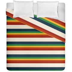 Rainbow Stripes Duvet Cover Double Side (california King Size) by tmsartbazaar