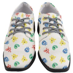 Cute Cartoon Germs Viruses Microbes Women Heeled Oxford Shoes by SpinnyChairDesigns